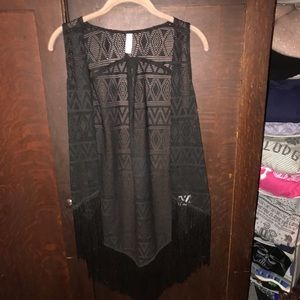 NWT xhilaration fringe vest size S